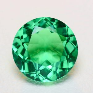 8.5mm 2 Carats Round Cut  Lab Grown Emerald Hydrothermal Emerald Loose Stone