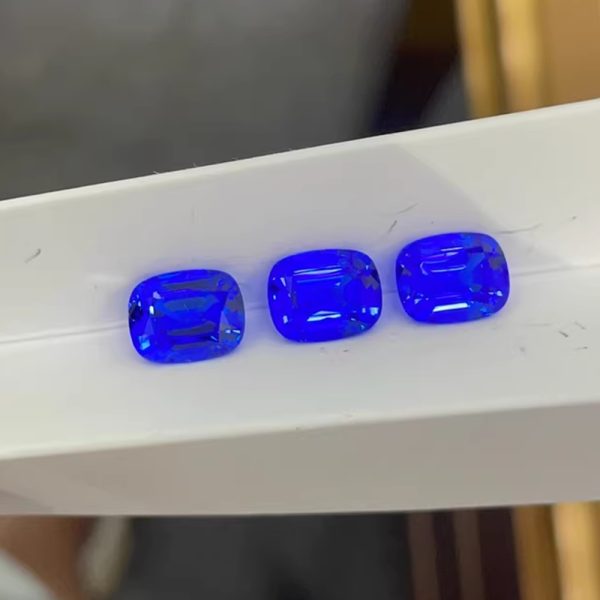 1pc Cushion Cut 8*10mm Lab Grown Cobalt Spinel Stone - 图片 2