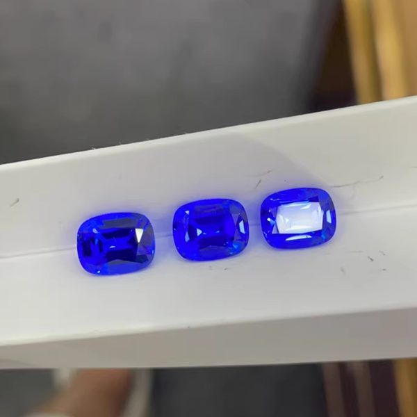 1pc Cushion Cut 8*10mm Lab Grown Cobalt Spinel Stone - 图片 3
