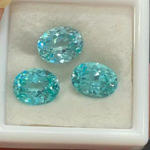 1pc Oval Cut 8*10mm Lab Grown Paraiba YAG Stone