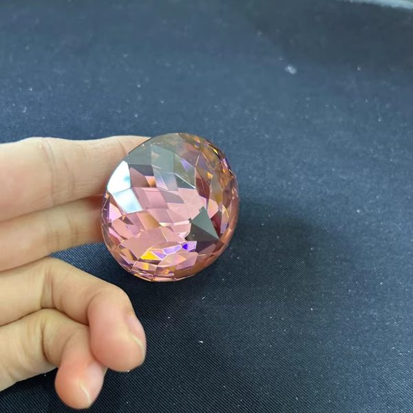 50mm Round Cut Cubic Zirconia Gemstone - 图片 3