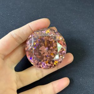 50mm Round Cut Cubic Zirconia Gemstone