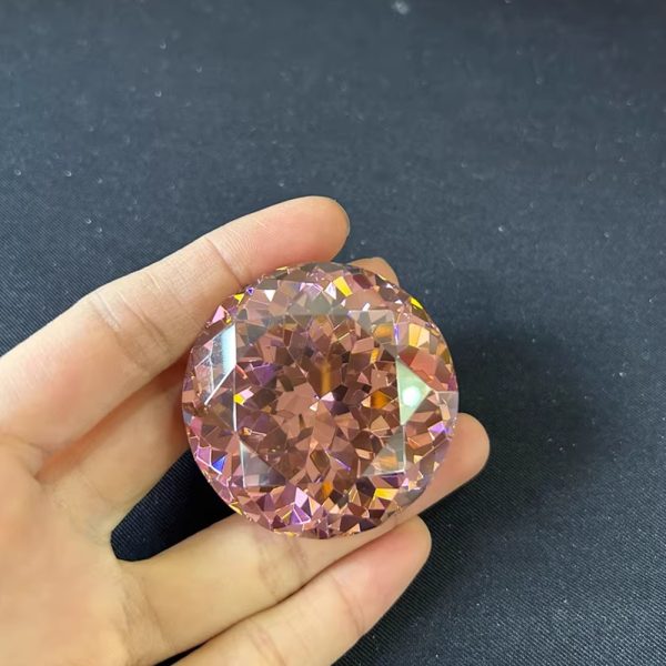50mm Round Cut Cubic Zirconia Gemstone - 图片 2