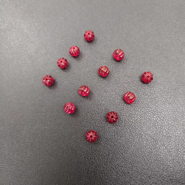 1/Pcs 10mm Cultivating Ruby Pumpkin Bead Shaped Natural Gemstones - 图片 4