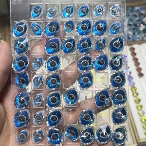 13X18mm 1pc Good Quality Evil Eye Shape Glass Cubic Zirconia Loose Gemstone for DIY Pendant Jewelry