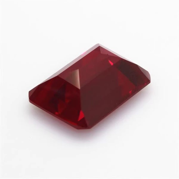 1pc /10*12mm Rectangle Synthetic Red Ruby Gemstone - 图片 4