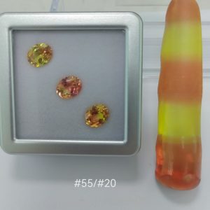 100g/lot Rough Uncut Mixcolor Corundum Synthetic Bi Color Gemstone Rough Material 55-20