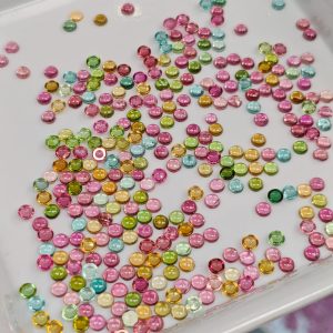 20PCS/Lot 4mm Loose Gemstone Round Cut Gems Tourmaline