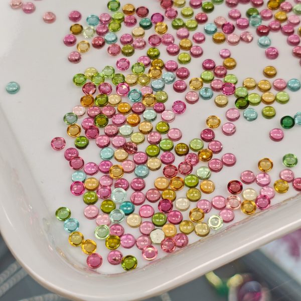 50PCS/Lot 3mm Loose Gemstone Round Cut Gems Tourmaline - 图片 3