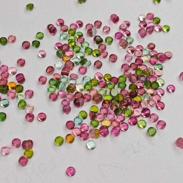 20PCS/Lot 4mm Loose Gemstone Round Cut Gems Tourmaline - 图片 2