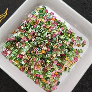 50PCS/Lot 3*5 mm Loose Gemstone Emerald Cut Gems Loose Tourmaline Stone