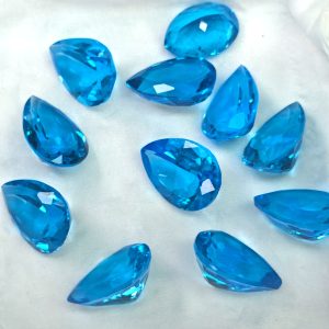 20PCS/Lot Natural Blue Topaz For Ring Pear 3X5mm Loose Gemstone