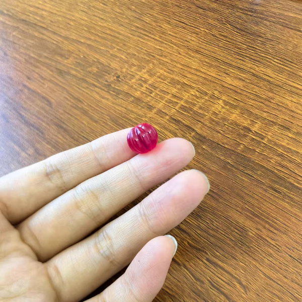 1/Pcs 12mm Cultivating Ruby Pumpkin Bead Shaped Natural Gemstones - 图片 5