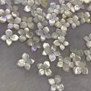 50PCS 12mm Fashion Conch Flower Beads Acrylic Frosted Flower Beads Bowknot Tie Bead for DIY Sewing Buttons DIY Material Findings