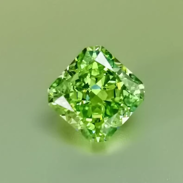 8X8mm Redien High Carbon Drill Green Unpolished Gemstone - 图片 4