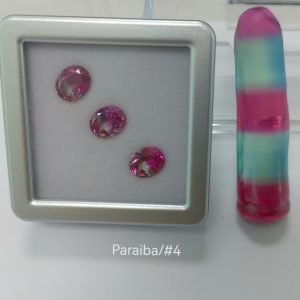 100g/lot Rough Uncut Mixcolor Corundum Synthetic Bi Color Gemstone Rough Material Paraiba-4