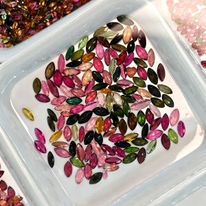 50PCS/Lot 3X6mm Marquise Natural Tourmaline Loose Gemstone For Diy Ring Jewelry DIY Engraving