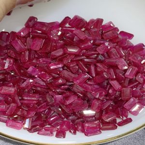 Excellent Natural Red Ruby Loose Gemstone Emeralds Cut 3X5mm Applicable For Wearing Jewelry