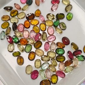 50PCS/Lot 3X5mm Natural Loose Gemstone Oval Cut Gems Loose Tourmaline Stone