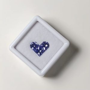 5x5mm Hot Selling Loose Item Heart Laboratory Lab Grown Blue Sapphire  Gemstone Wearing Fashionable Jewelry And Accessories