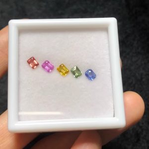High Quality Natural Bule Sapphire Emeralds Cut 3x4mm Colours Loose Gemstone DIY Ring And Bracelet Wearing
