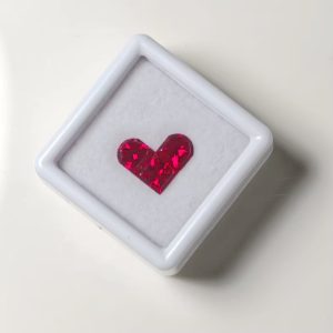 5x5mm Hot Selling Loose Item Heart Laboratory Lab Grown Red Ruby Gemstone Wearing Fashionable Jewelry And Accessories