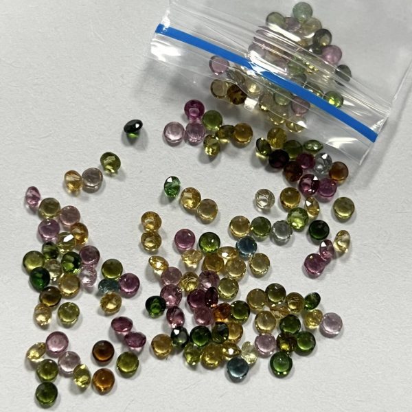 30Pcs/3mm Natural Tourmaline Grade Round Cut Tourmaline Gemstone - 图片 4