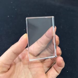 40x60mm White Corundum Transparent Slab Without Holes Gemstone