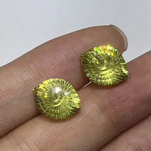 2Pcs Good Quality 10x13mm Yellow Colorful Eye Shape Eye Cut Blue Color Cubic Zirconia Loose Gemstone DIY Accessories