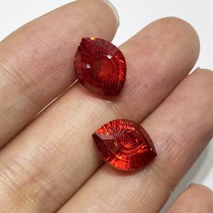 2Pcs Good Quality 10x13mm Red Colorful Eye Shape Eye Cut Blue Color Cubic Zirconia Loose Gemstone DIY Accessories