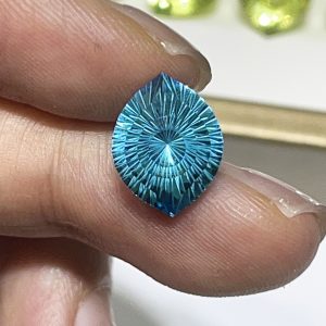 2Pcs Good Quality 10x13mm Blue Colorful Eye Shape Eye Cut Blue Color Cubic Zirconia Loose Gemstone DIY Accessories