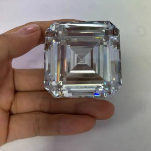 50x50mm Asscher Cut Cubic Zirconia Stone
