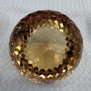 Jumbo Size 120mm1pc AAAAA Quality Round Cut Yellow Sapphires Stone Synthetic Gems