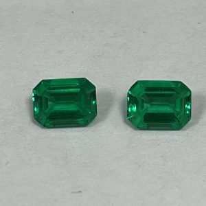 1/Pcs Lab Grown 6x8mm Emeralds Cut Colombia Emerald Stone Applicable To Jewelry And Accessories